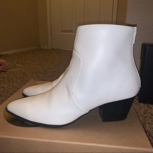 White Heeled Booties